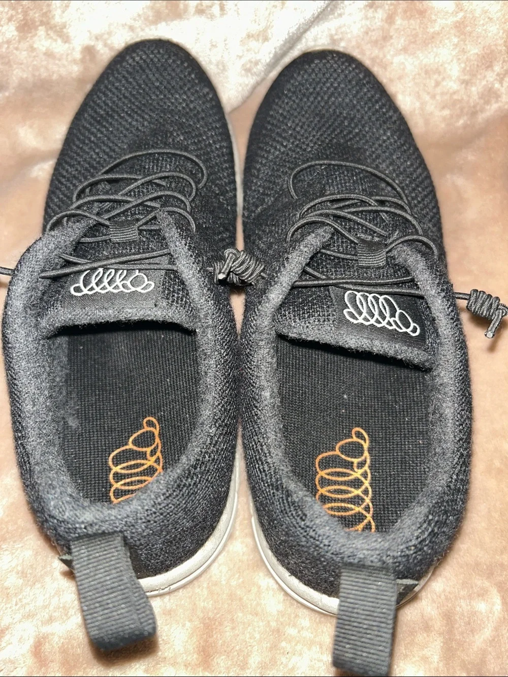 Woolloomooloo Fraser Black Merino Wool Knit Slip On Elastic Lace Sneaker EU 39